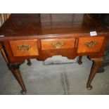 A 19th century mahogany lowboy, COLLECT ONLY.