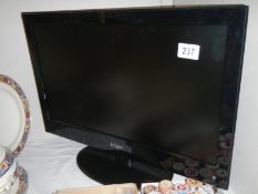 A Kogan LED TV/DVD combi, with remote control, COLLECT ONLY.