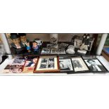 A collection of Laurel & Hardy collectables and ephemera including boxed Laurel and Hardy great