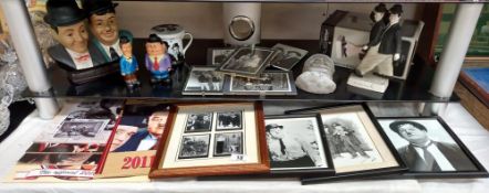 A collection of Laurel & Hardy collectables and ephemera including boxed Laurel and Hardy great