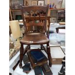 A Victorian hall chair COLLECT ONLY