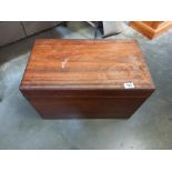 A Victorian rosewood deed box COLLECT ONLY