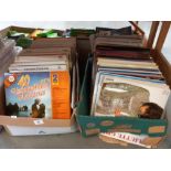 2 boxes of mixed LP's including pop, folk, easy listening