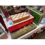 Vintage football games including international soccer plus gameboard box, completeness unknown