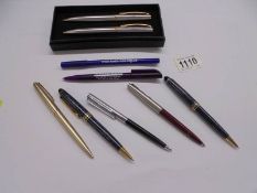 A mixed lot of advertising and other pens.