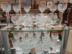 A good lot of crystal glasses including brandy, wine etc COLLECT ONLY