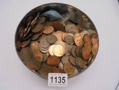 A quantity of old copper coins.