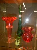 A quantity of late Victorian glass ware including Mary Gregory, in good condition,