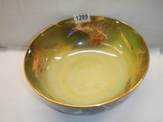 A fine J Wilkinson Oriflamme Lustre bowl with fish decoration by James Butler, circa 1900.