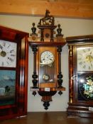 A mahogany wall clock, COLLECT ONLY,