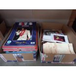 A box of Elvis magazines, books, calendars, posters etc