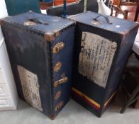 2 vintage travellers trunks COLLECT ONLY