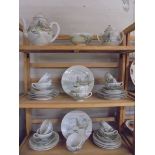 Approximately 40 pieces of Japanese eggshell porcelain tea ware. COLLECT ONLY.