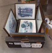 A quantity of limited edition framed and glazed prints, 4 by G Herickx and 4 by Weston COLLECT ONLY