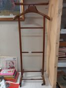 A vintage mahogany gents clothes stand COLLECT ONLY