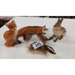 A quantity of Russian animals including Hare, Fox, Badger etc