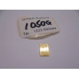 A 1 gram 24ct fine gold bar.