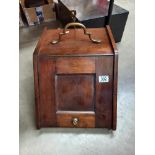An Edwardian mahogany coal box COLLECT ONLY