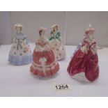Five Fashionable Victorians figures - Lady Elizabeth 3665/9500, Lady Emma 3665/9500, Lady Jane