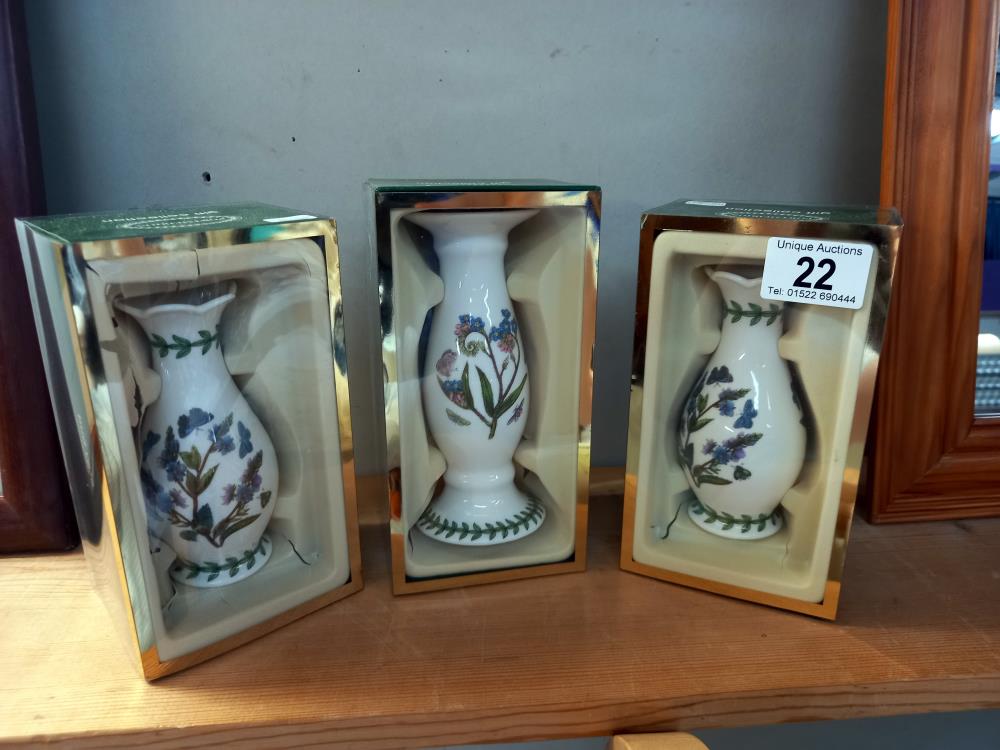 3 boxed Port Meirion vases/candlesticks - Image 2 of 3
