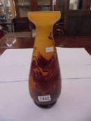 An Emile Galle' Nancy art nouveau style cameo vase.