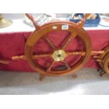 A 52 cm diameter ship's wheel, COLLECT ONLY.