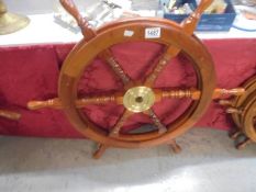 A 52 cm diameter ship's wheel, COLLECT ONLY.