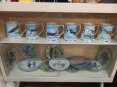 6 Battle of Britain tankards by Gordon Davies and a quantity of collectors cabinet plates on