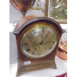 A 19th century mahogany bracket clock. COLLECT ONLY.