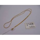 A gold plate on silver neck chain, 68 cm long, 6.5 grams. Marked 925 Italy.