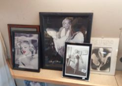 A quantity of Marilyn Monroe framed and glazed pictures COLLECT ONLY