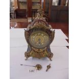 A 19th century French boulle clock, a/f.