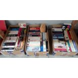3 boxes of good paperback books including Colin Forbes, Ruth Rendell, Jo Nesbo etc