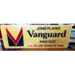 A large vintage Perspex John Player Vanguard sign 128cm x 46cm COLLECT ONLY