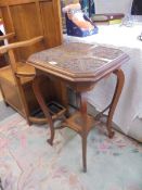 A good carved oak occasional table, COLLECT ONLY