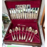 A canteen of silver plated cutlery