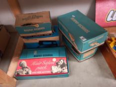 A quantity of boxed vintage Morphy Richards irons and hairdryers etc COLLECT ONLY
