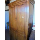 A two door oak cupboard, COLLECT ONLY.