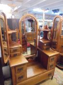 A good quality 19th century triple mirror dressing table, COLLECT ONLY.