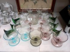 A quantity of vintage glasses, dessert bowls etc COLLECT ONLY