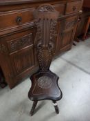 A vintage carved spinning chair COLLECT ONLY