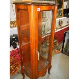 A good small mahogany display cabinet. COLLECT ONLY.
