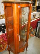 A good small mahogany display cabinet. COLLECT ONLY.