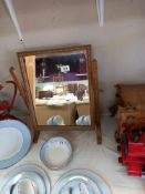 A 1930's oak dressing table mirror COLLECT ONLY