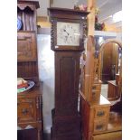 An oak cased eight day Grandfather clock, COLLECT ONLY.