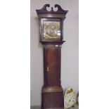 An oak cased eight day Grandfather clock, COLLECT ONLY.