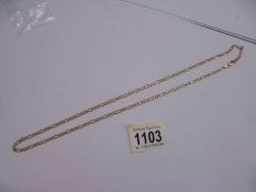 A 9ct gold 62 cm neck chain, 10.2 grams.