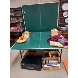 A Kettler garden table tennis table and 2 bats (missing net) COLLECT ONLY