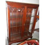 A mahogany astragal glazed display cabinet. COLLECT ONLY.