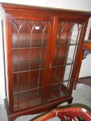 A mahogany astragal glazed display cabinet. COLLECT ONLY.